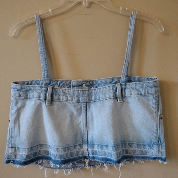 NWT Zara Denim Crop Cami Top Size Small - Picture 5 of 8